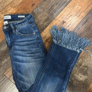 Judy Blue Frayed Hem Blue Jeans